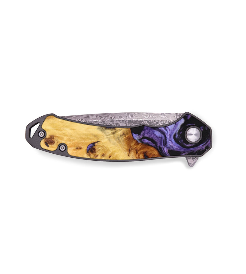 EDC Wood+Resin Pocket Knife - Jeannine (Purple, 640331)