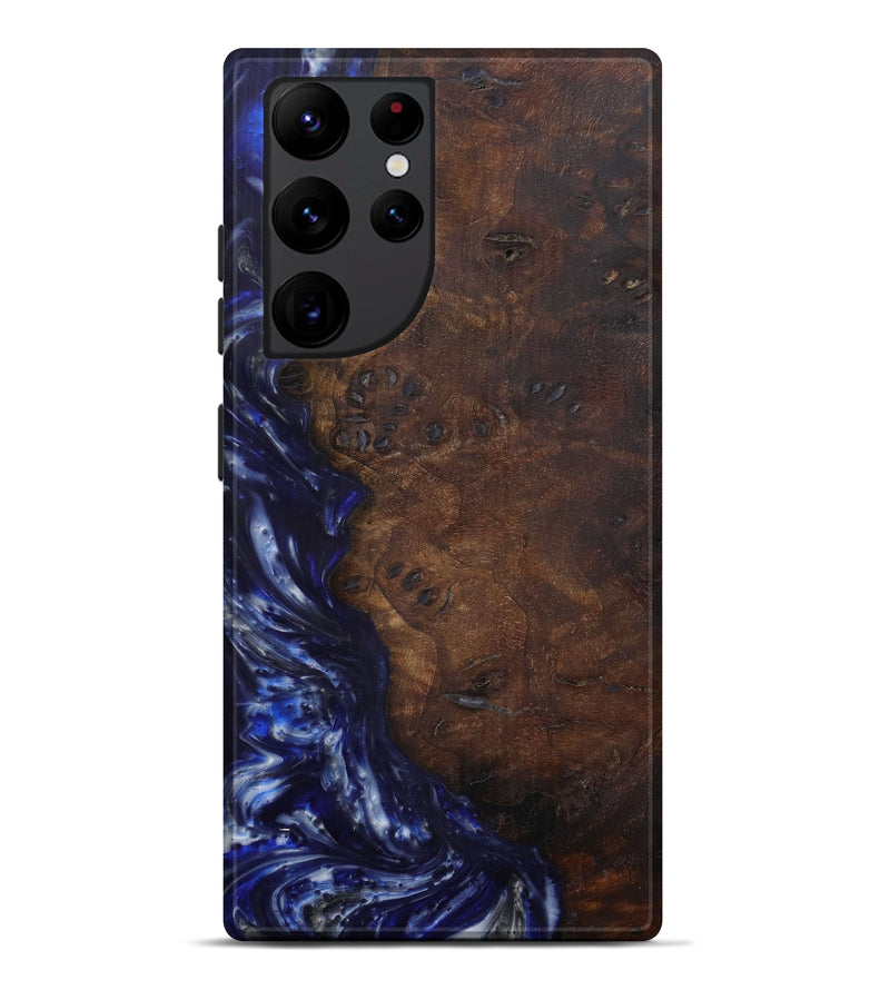 Galaxy S22 Ultra Wood+Resin Live Edge Phone Case - Narrima (Dark Blue, 571511)