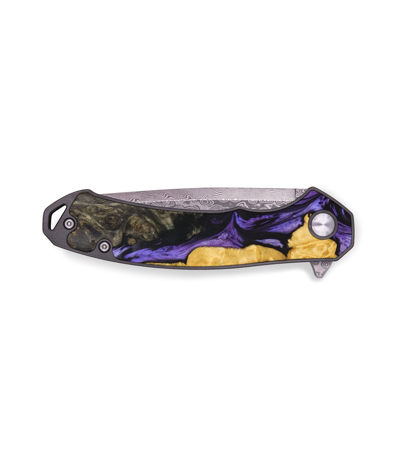 EDC Wood+Resin Pocket Knife - Christina (Purple, 636450)