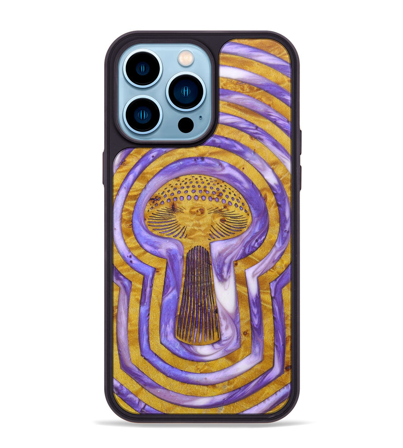 iPhone 14 Pro Max Wood+Resin Phone Case - Ophelia (Retro, 636270)