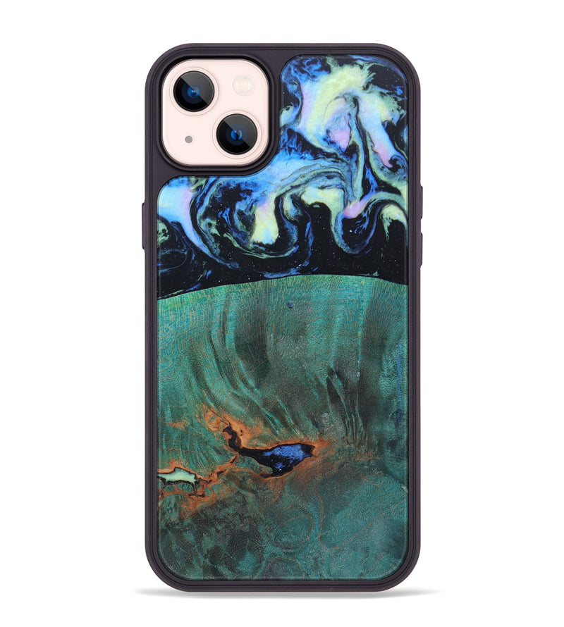 iPhone 14 Plus Wood+Resin Phone Case - Rowan (Aurora, 618525)