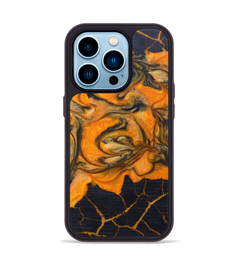 iPhone 14 Pro Wood+Resin Phone Case - Milagros (Lava, 625059)