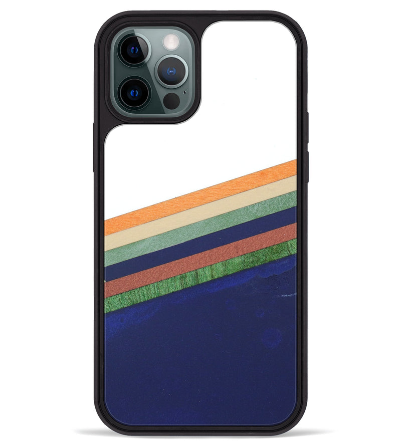 iPhone 12 Pro Max Wood+Resin Phone Case - Oksana (Retro, 633774)