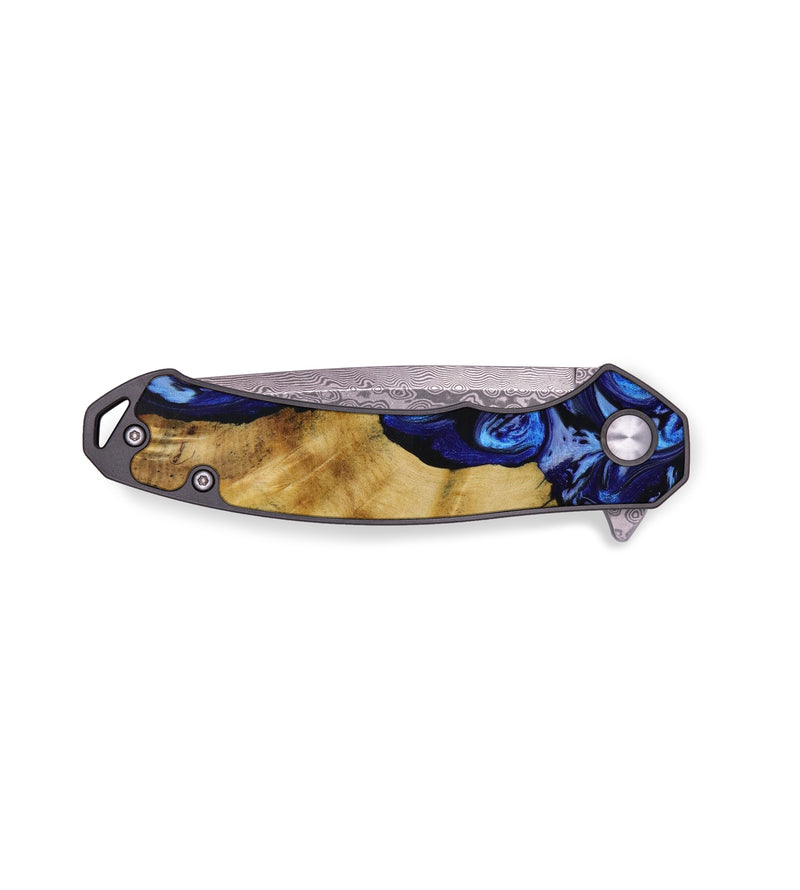 EDC Wood+Resin Pocket Knife - Stanley (Blue, 643018)