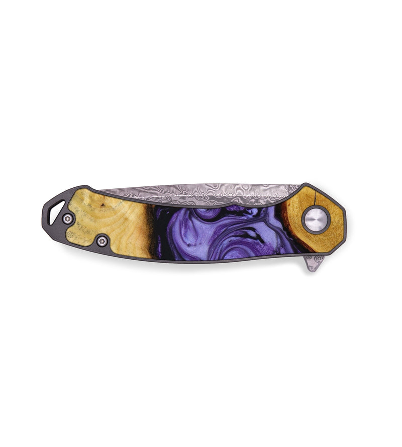 EDC Wood+Resin Pocket Knife - Melanie (Purple, 644210)