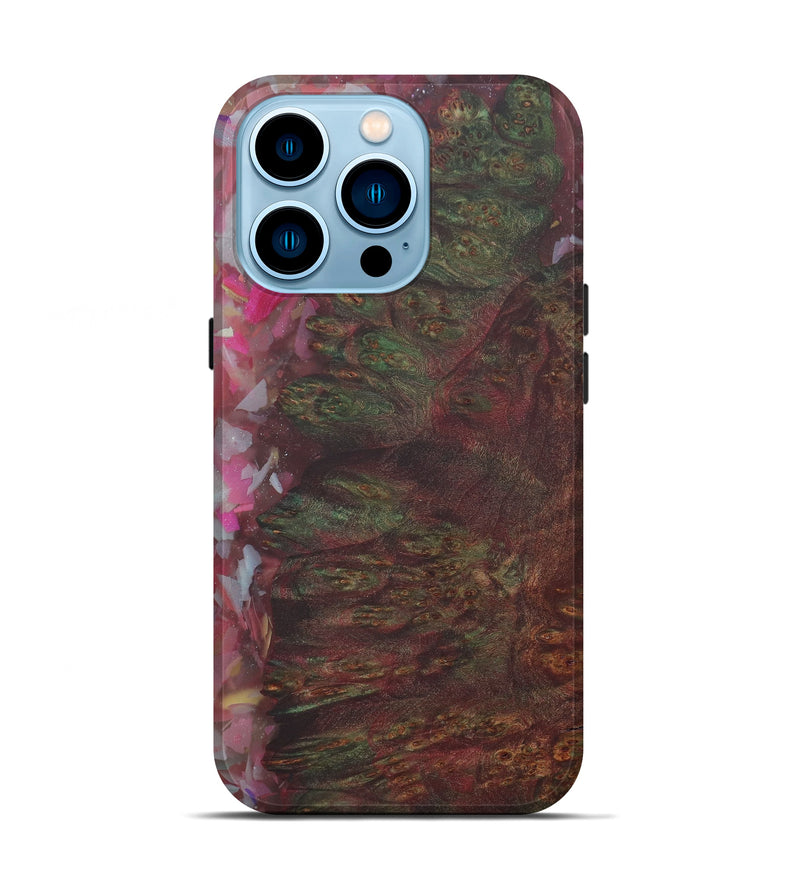 iPhone 14 Pro Wood+Resin Live Edge Phone Case - Vallipuram (Confetti, 584075)