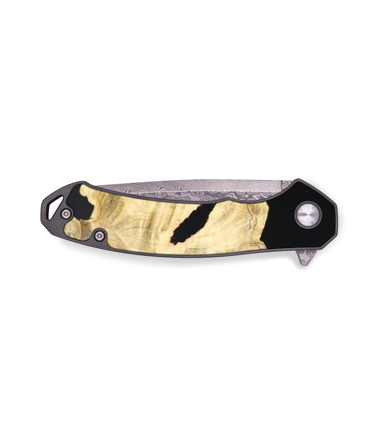 EDC Wood+Resin Pocket Knife - Giselle (Black & White, 636937)