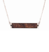 Bar Burl Wood Necklace - Corine (Maple Burl, 619324)