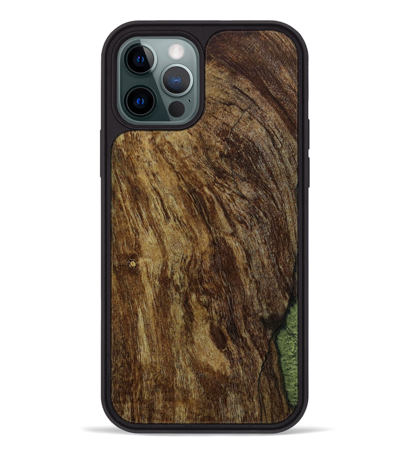 iPhone 12 Pro Wood+Resin Phone Case - Dahlia (Wood Burl, 647595)
