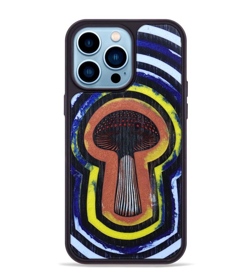 iPhone 14 Pro Max Wood+Resin Phone Case - Reed (Retro, 634484)