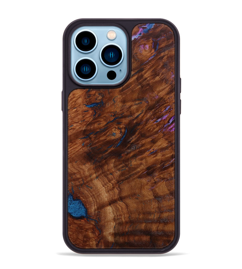 iPhone 14 Pro Max Wood+Resin Phone Case - Belinda (Wood Burl, 646560)