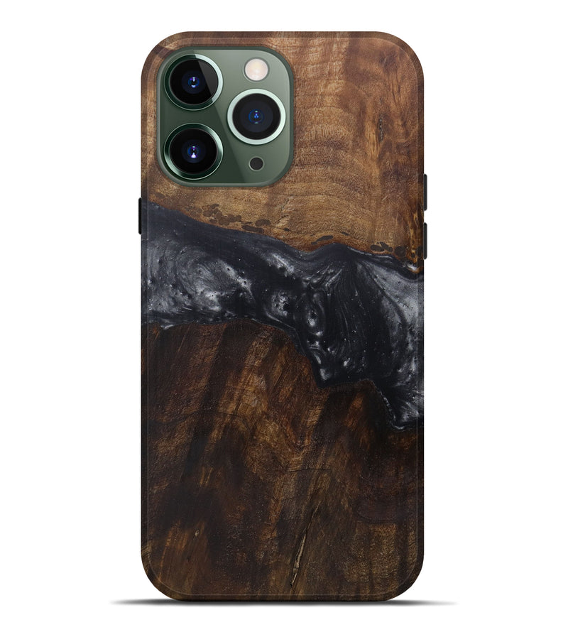 iPhone 13 Pro Max Wood+Resin Live Edge Phone Case - Gratiana (Metallic, 571519)