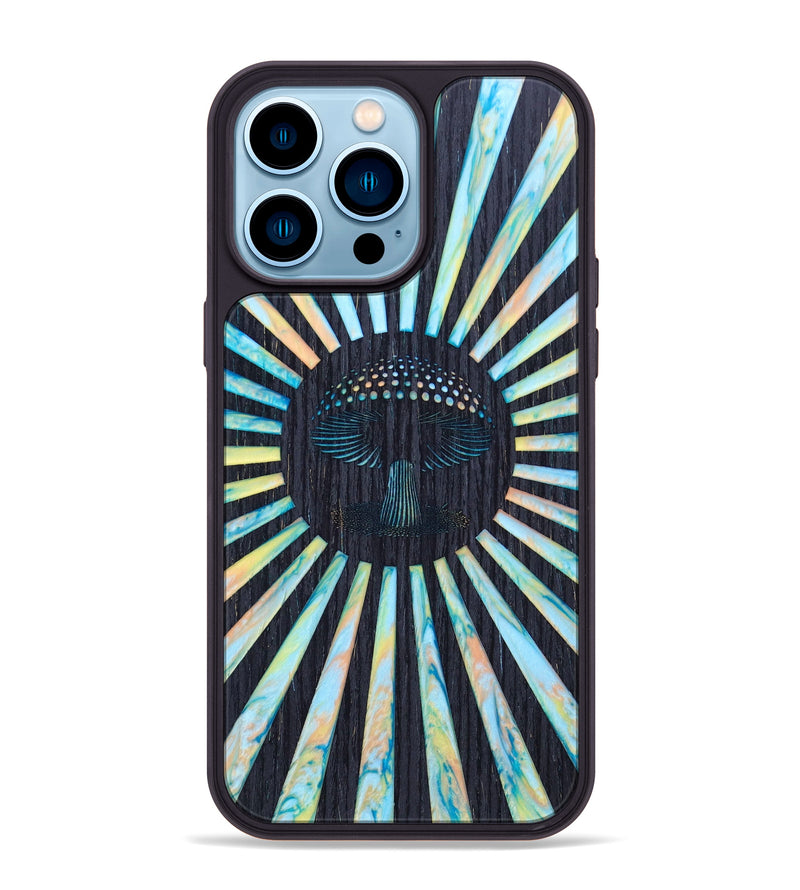iPhone 14 Pro Max Wood+Resin Phone Case - Briella (Retro, 634486)