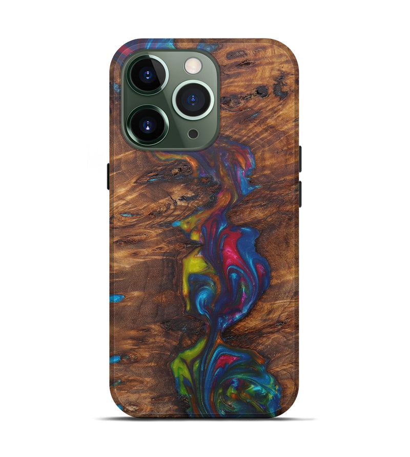 iPhone 13 Pro Wood+Resin Live Edge Phone Case - Miep (Light Blue, 586724)