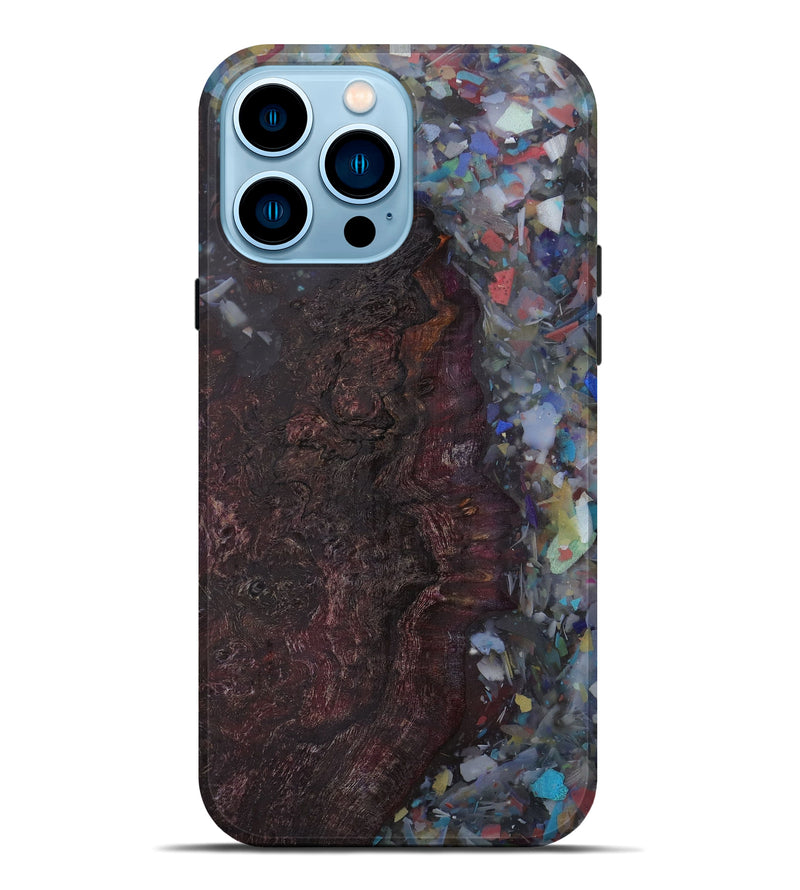 iPhone 14 Pro Max Wood+Resin Live Edge Phone Case - Yovonnda (Confetti, 584084)