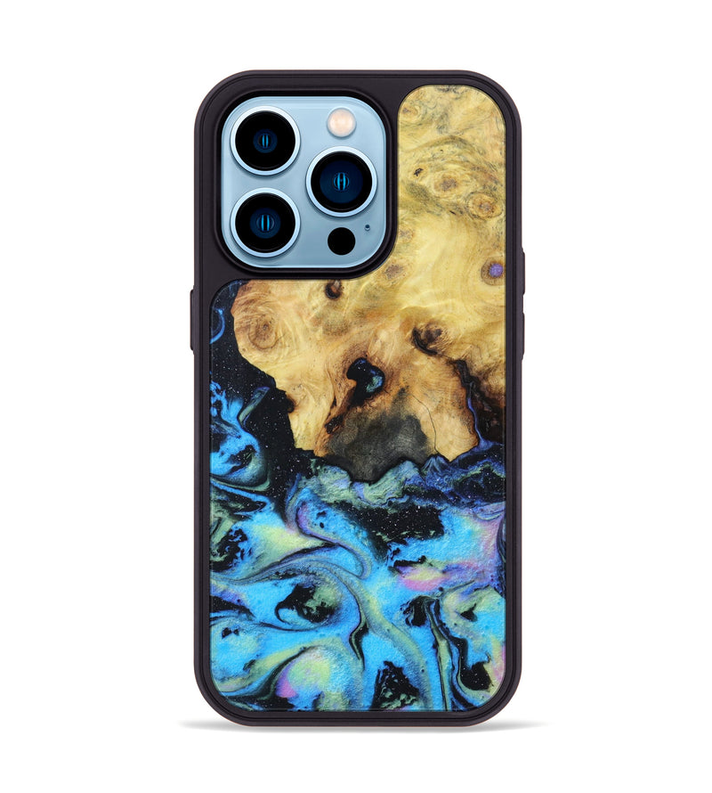 iPhone 14 Pro Wood+Resin Phone Case - Telly (Aurora, 617626)