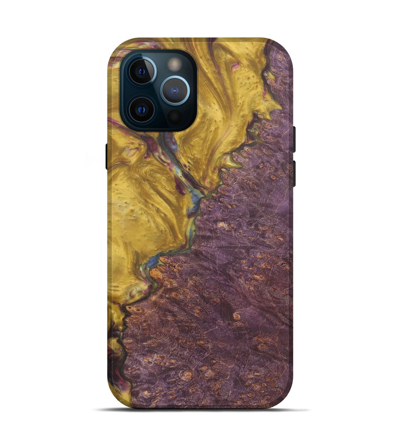 iPhone 12 Pro Wood+Resin Live Edge Phone Case - Roanne (Metallic, 571523)