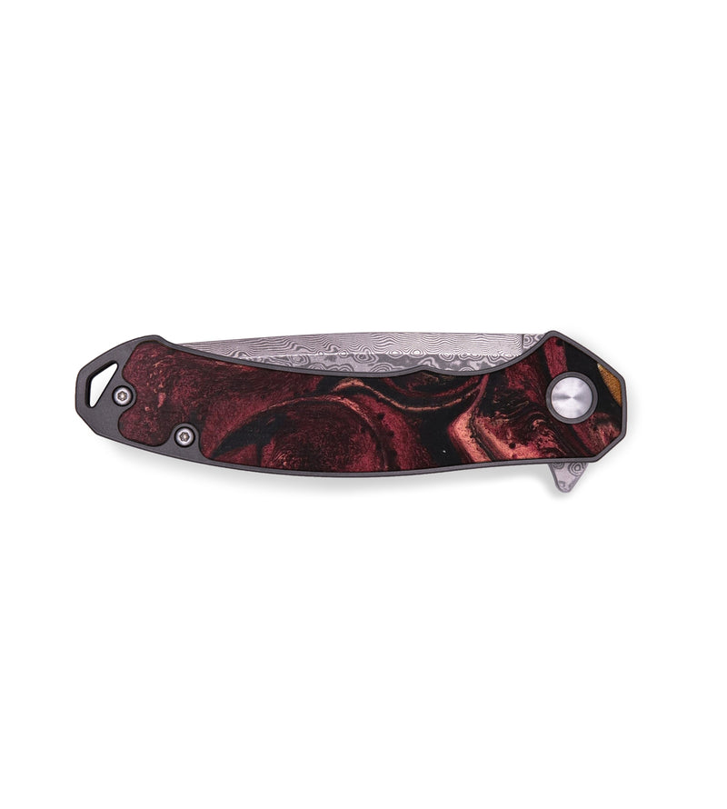 EDC Wood+Resin Pocket Knife - Brandi (Red, 636516)