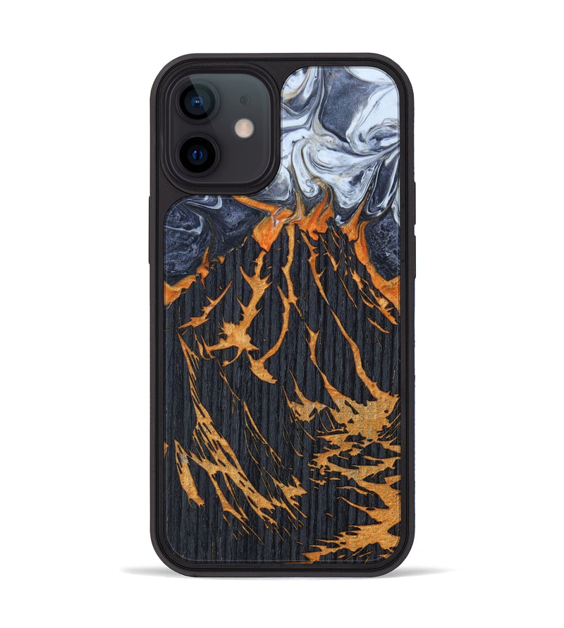 iPhone 12 mini Wood+Resin Phone Case - Macey (Lava, 627197)