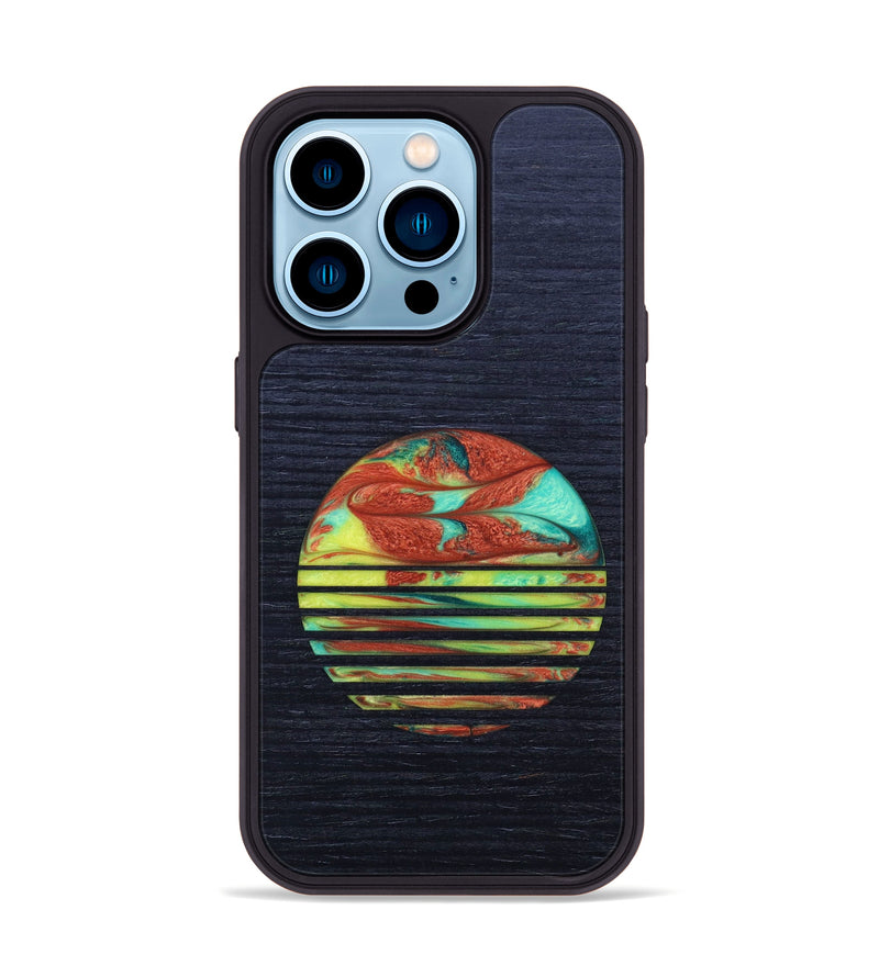 iPhone 14 Pro Wood+Resin Phone Case - Kathryn (Retro, 634821)