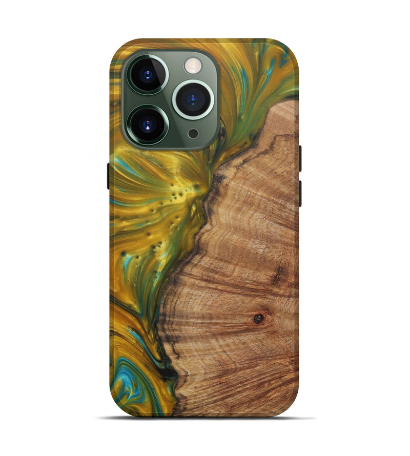 iPhone 13 Pro Wood+Resin Live Edge Phone Case - Fanya (Metallic, 576740)
