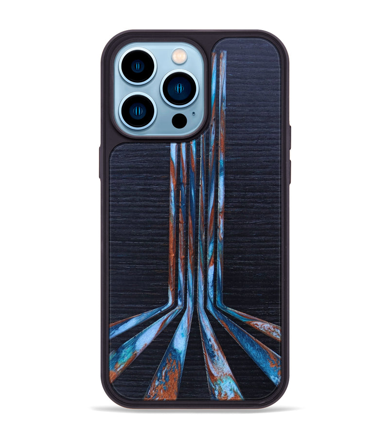 iPhone 14 Pro Max Wood+Resin Phone Case - Edna (Retro, 634519)