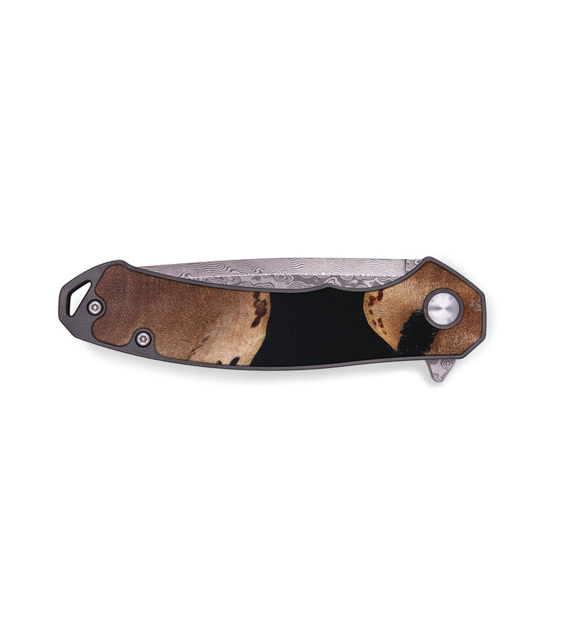 EDC Wood+Resin Pocket Knife - Alexandra (Black & White, 636940)
