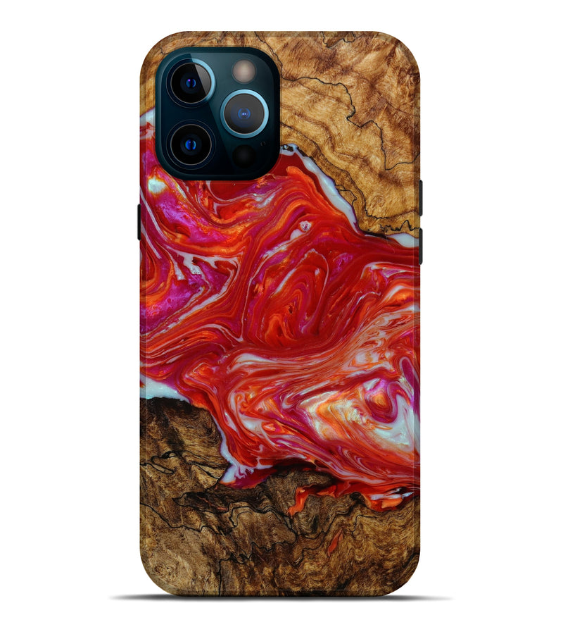 iPhone 12 Pro Max Wood+Resin Live Edge Phone Case - Kenya (Artist Pick, 648351)