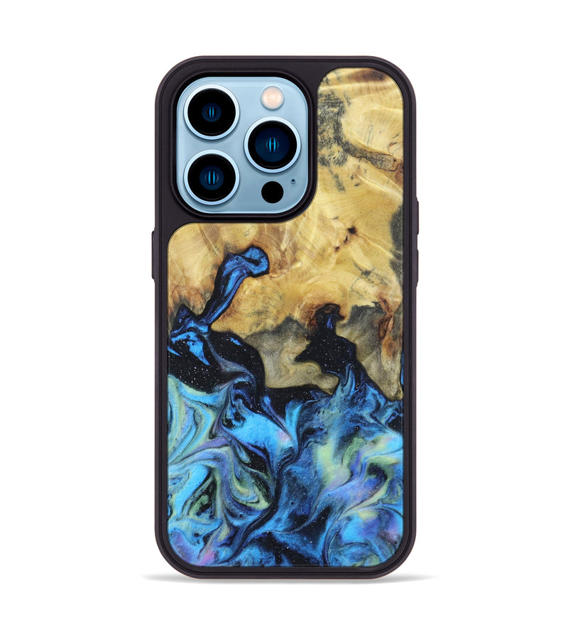 iPhone 14 Pro Wood+Resin Phone Case - Charlee (Aurora, 617631)