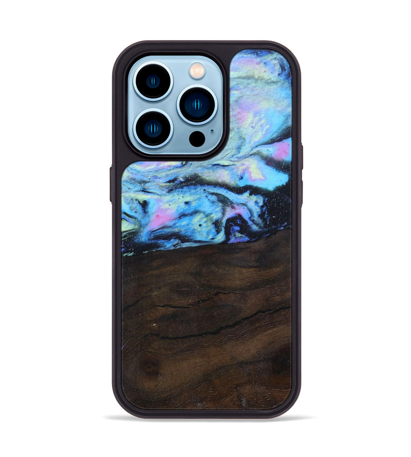 iPhone 14 Pro Wood+Resin Phone Case - Keeley (Aurora, 617716)