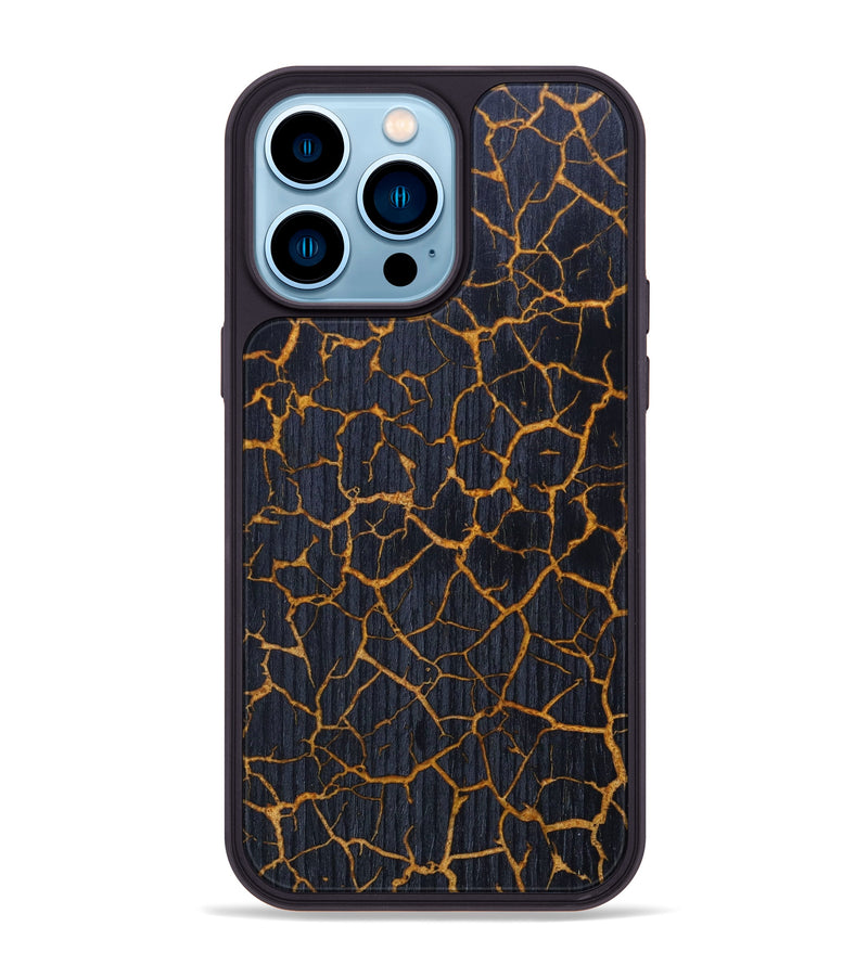 iPhone 14 Pro Max Wood+Resin Phone Case - Marcela (Lava, 624980)