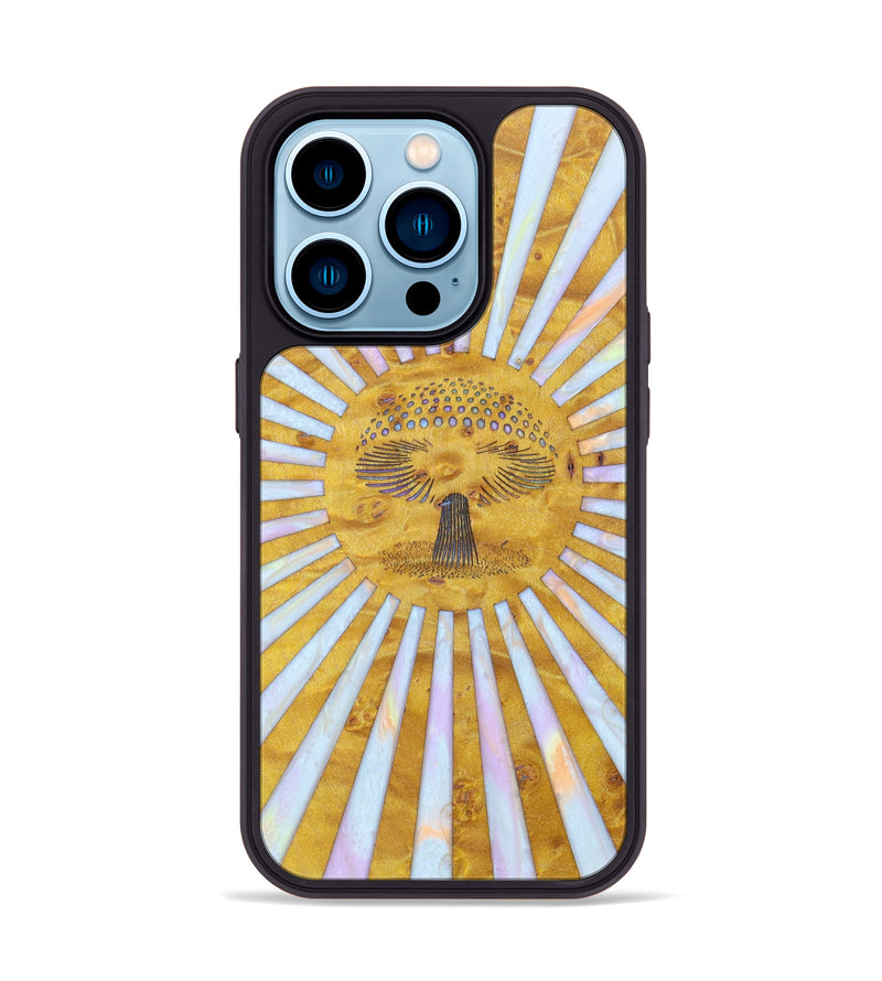 iPhone 14 Pro Wood+Resin Phone Case - Deanna (Retro, 634678)