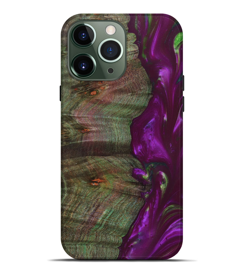 iPhone 13 Pro Max Wood+Resin Live Edge Phone Case - Avie (Purple, 633161)