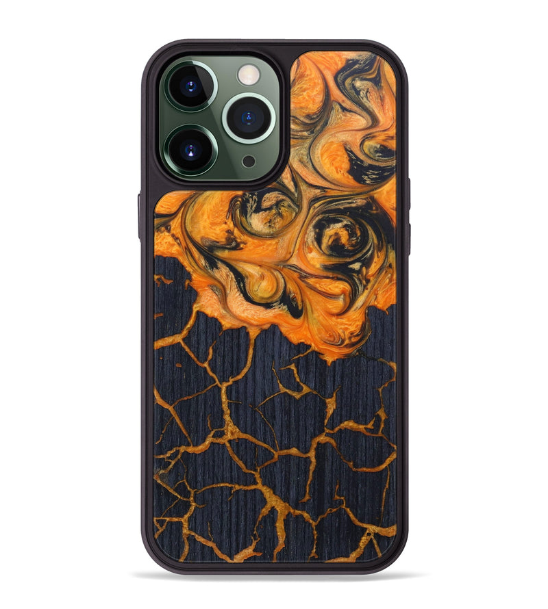 iPhone 13 Pro Max Wood+Resin Phone Case - Yareli (Lava, 625048)