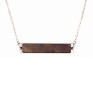 Bar Burl Wood Necklace - Aitana (Maple Burl, 619355)