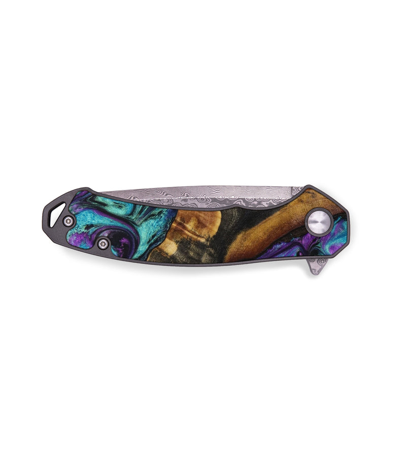 EDC Wood+Resin Pocket Knife - Sammy (Purple, 642638)