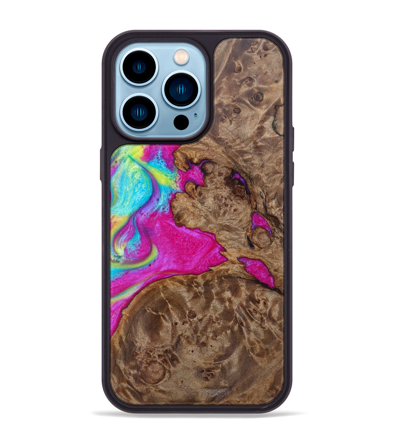 iPhone 14 Pro Max Wood+Resin Phone Case - Tandi (Retro, 634190)