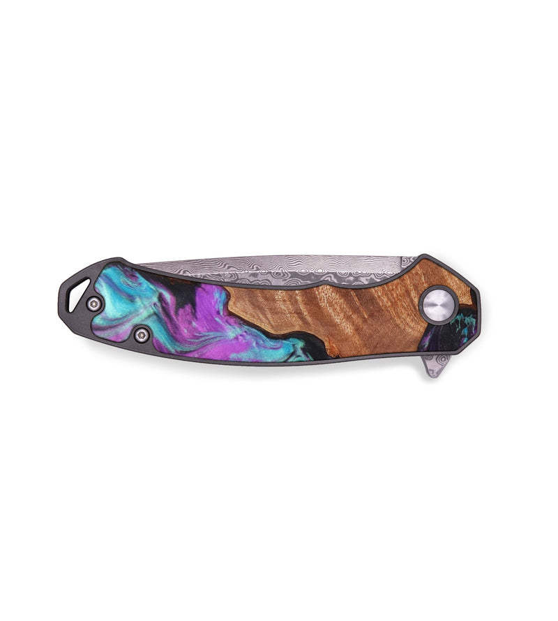 EDC Wood+Resin Pocket Knife - Finley (Purple, 636443)