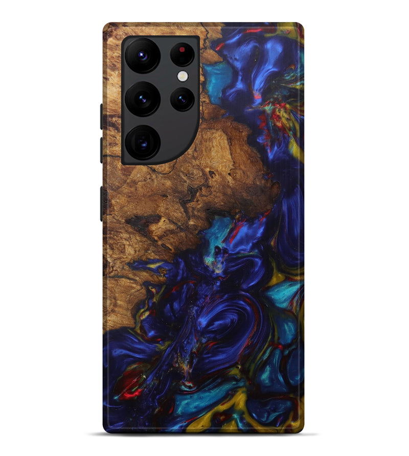 Galaxy S22 Ultra Wood+Resin Live Edge Phone Case - Gracomda (Dark Blue, 571510)