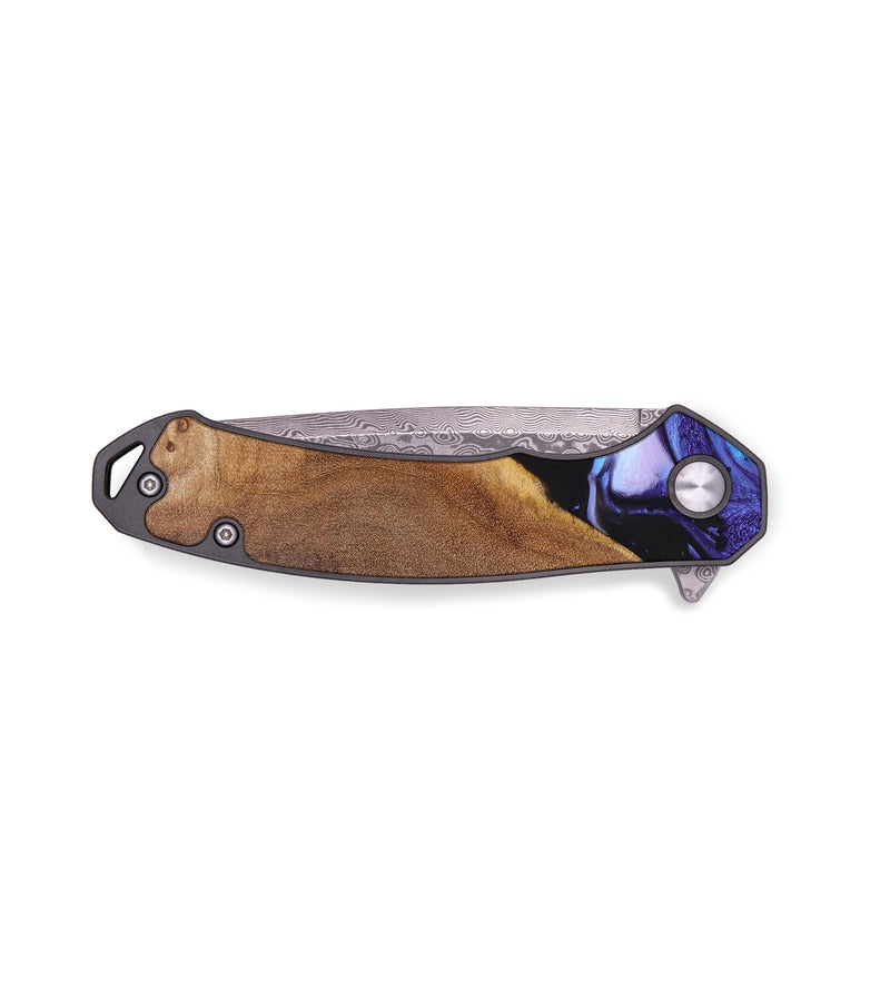EDC Wood+Resin Pocket Knife - Tyrese (Purple, 637093)