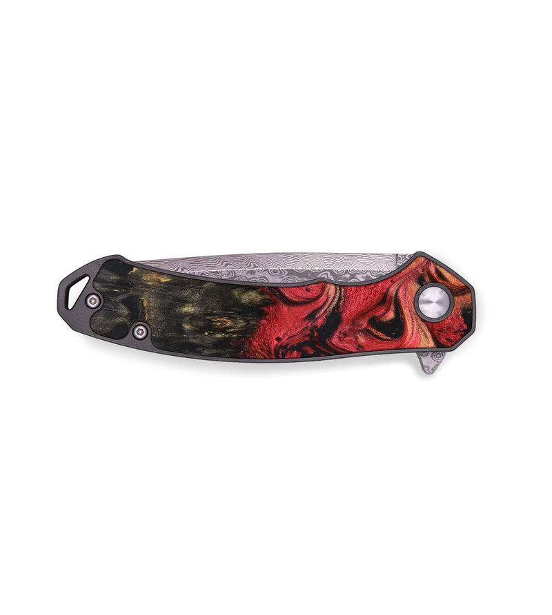 EDC Wood+Resin Pocket Knife - Madalyn (Red, 640016)
