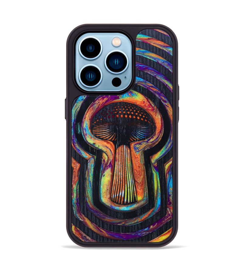 iPhone 14 Pro Wood+Resin Phone Case - Mariska (Retro, 634173)