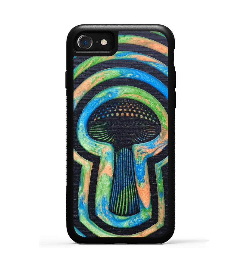 iPhone SE Wood+Resin Phone Case - Leslie (Retro, 636244)