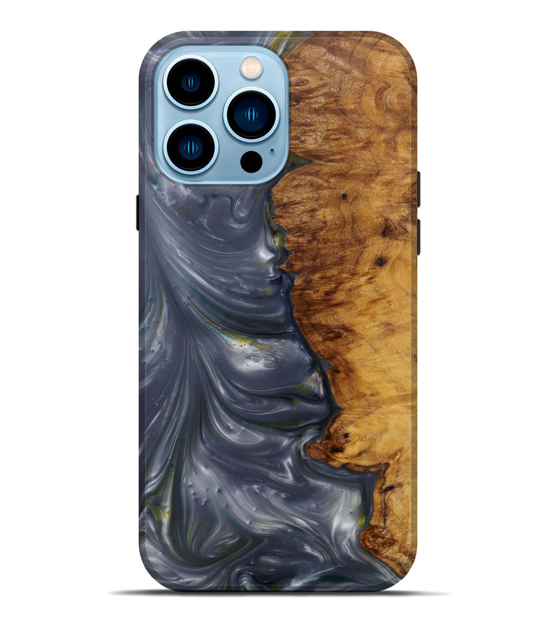 iPhone 14 Pro Max Wood+Resin Live Edge Phone Case - Corabel (Metallic, 585172)