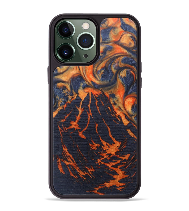 iPhone 13 Pro Max Wood+Resin Phone Case - Mandi (Lava, 627529)