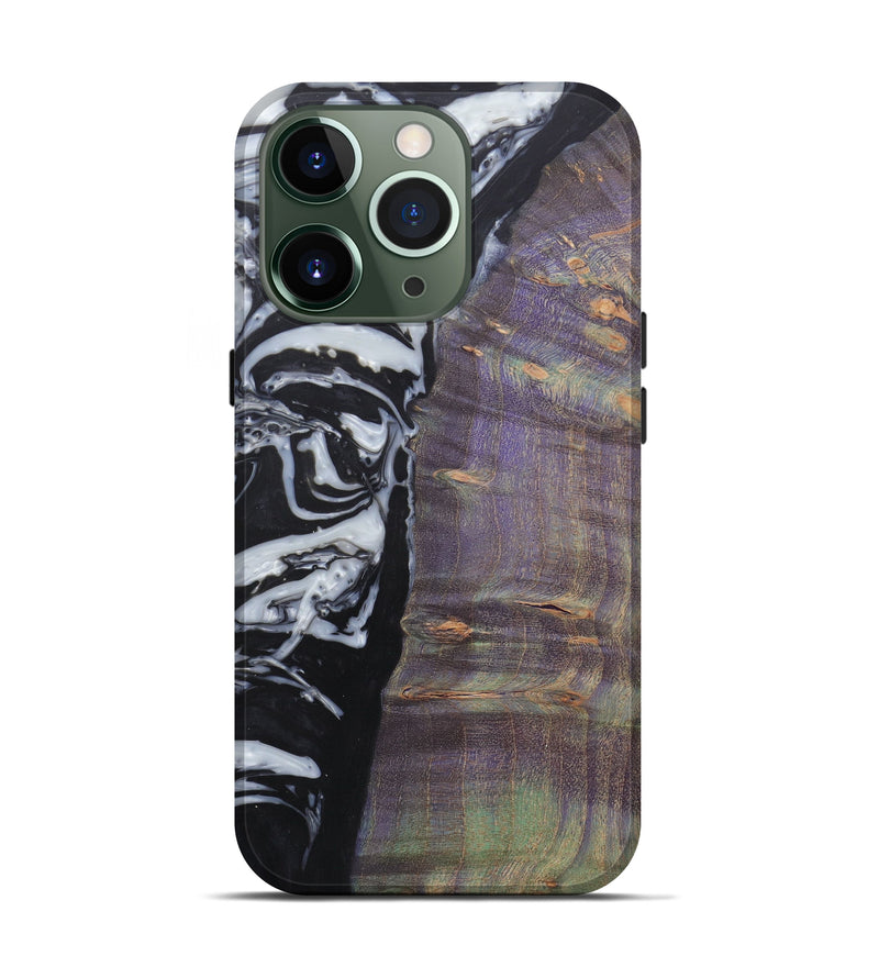 iPhone 13 Pro Wood+Resin Live Edge Phone Case - Far (Black & White, 581214)