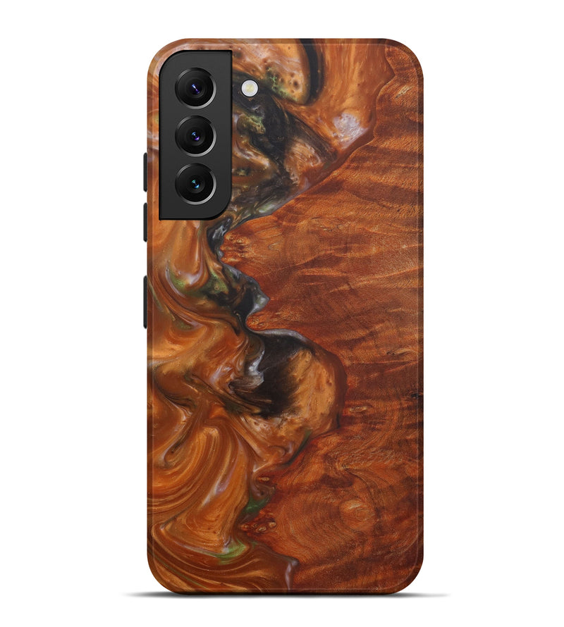 Galaxy S22 Plus Wood+Resin Live Edge Phone Case - Michell (Dark Red, 573569)