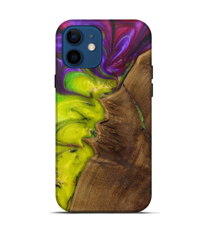 iPhone 12 Wood+Resin Live Edge Phone Case - Sharia (Purple, 588682)