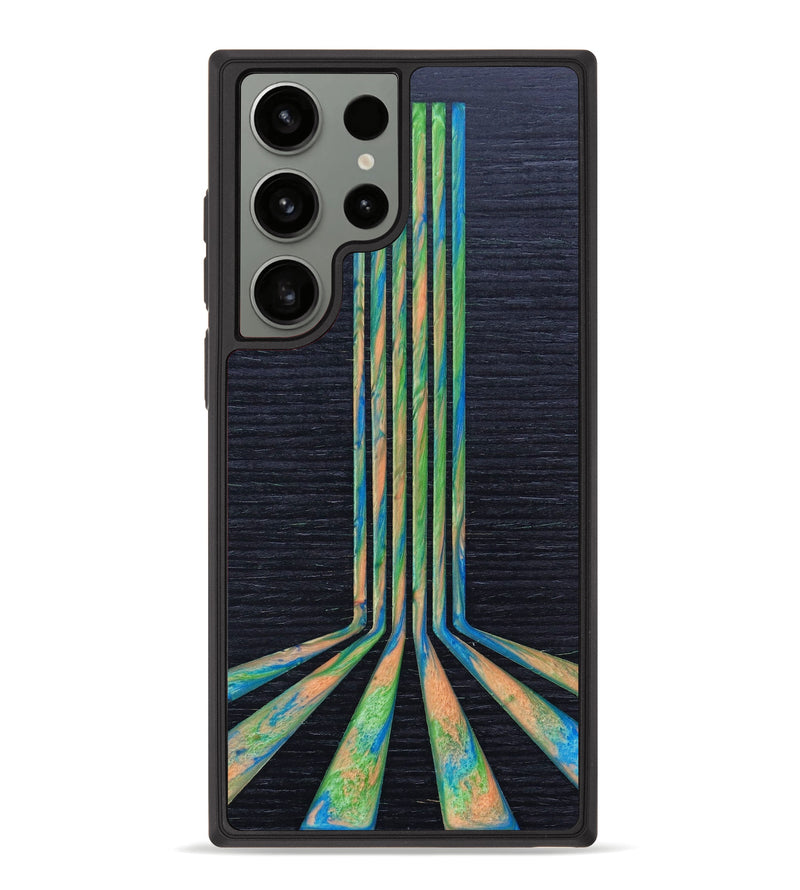 Galaxy S23 Ultra Wood+Resin Phone Case - Tevin (Retro, 634784)