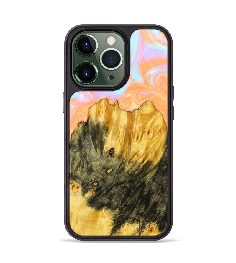 iPhone 13 Pro Wood+Resin Phone Case - Chelsie (Retro, 639602)